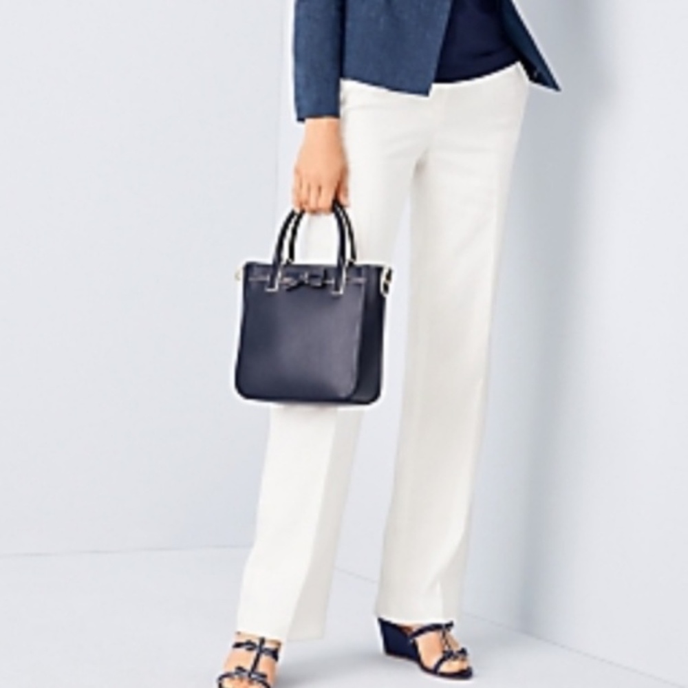 Talbots Heritage Straight Leg Linen Trousers 10